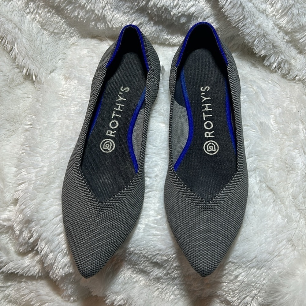 Rothy’s The Point Grey Birdseye Ballet Slip On Flats Size 7 1/2 - Picture 6 of 11
